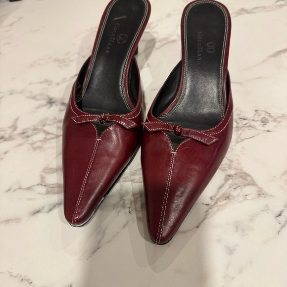 Cole Haan Shoes - Cole Haan Burgundy Leather Mules